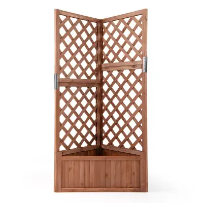 Lesena cvetlična škatla s pergolo za plezalne rastline Rastlinjak