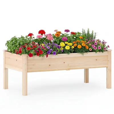 Leseni vrtni lonec na nogah