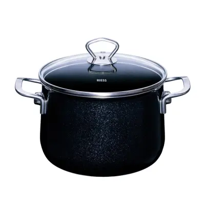 Lonec s pokrovom Black Magic 20cm / 4l / dva ročaja / emajl