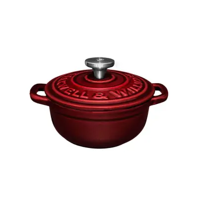 Kozica Cast Iron Merlot 260ML / bordo / indukcija / lito železo, emajl