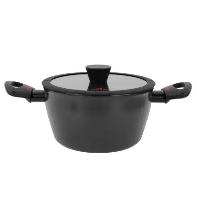 Lonec Chef Eco 20cm / dvojni ročaj / indukcija / jeklo, emajl, prevleka