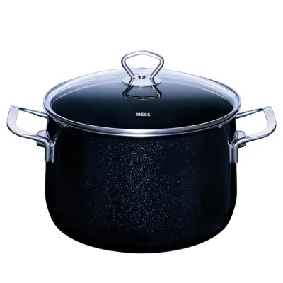 Lonec s pokrovom Black Magic 24cm / 6,5l / dva ročaja / emajl
