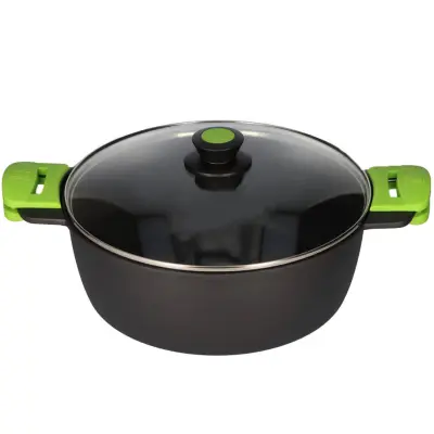 Visoka kozica s pokrovom in prijemalkami Prior 32cm / indukcija / aluminij, prevleka proti prijemanju