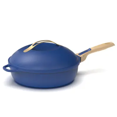 Ponev s pokrovom Fabuleuse 8v1 / 28cm / modra / aluminij