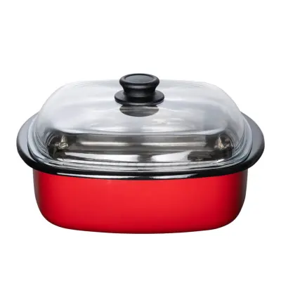 Kozica za kuhanje na sopari Color Rot 28x28cm / 4,5l / indukcija / inox, steklo