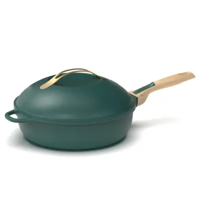 Ponev s pokrovom Fabuleuse 8v1 / 28cm / zelena / aluminij