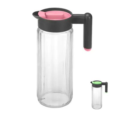 Vrč s pokrovom 1,4l / več barv / steklo, PP