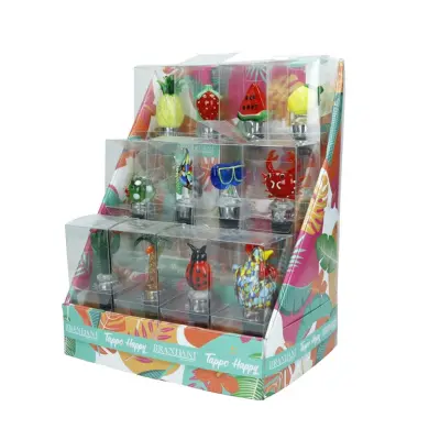 Zamašek za steklenico Happy / več motivov / inox steklo