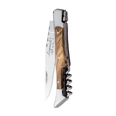 Nož z odpiračem Luxury Line 11,5x8,5cm / nerjaveče jeklo, les