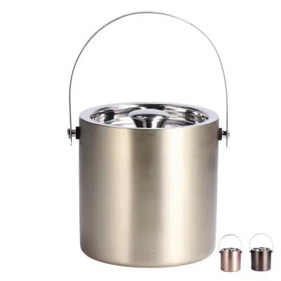 Posoda za led s pokrovom 15xh15,5cm  / več barv / inox