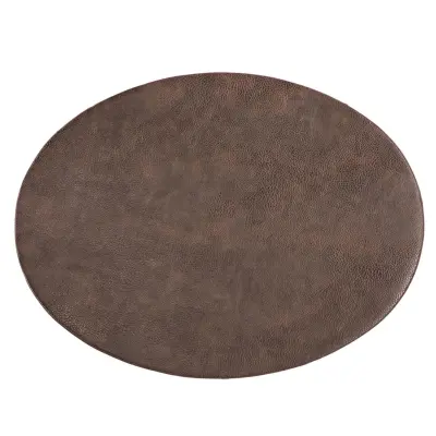 Placemat prtiček Troja Coffee 45x33cm / ovalen / umetno usnje