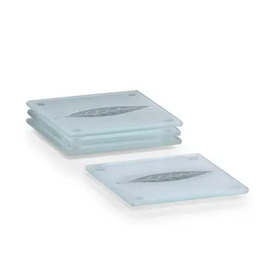 Set podstavek za lonček 10x10cm / 4 kos / steklo