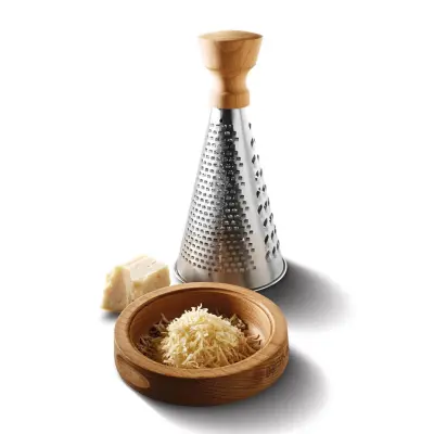 Ribežen, strgalo s podstavkom oslo 15xh27cm / inox, les