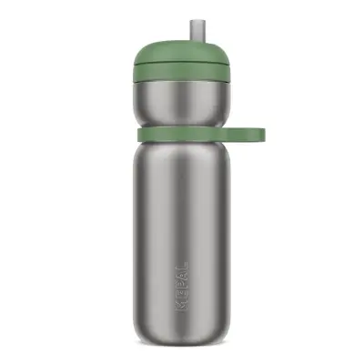 Športna steklenica Twist 600 ml / zelena / PP, inox, silikon