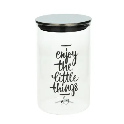 Doza Dolce Industrial 10xh17cm / steklo, inox