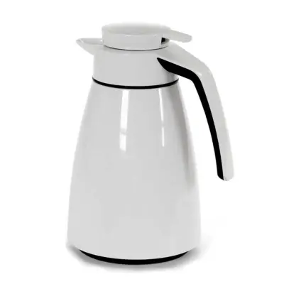 Termo vrč 1l  / bel /  plastika, steklo
