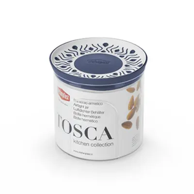 Tosca doza za shranjevanje 0,7l belo-modra 12xh11cm / pvc