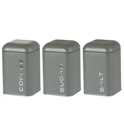 Doza Vintage h17,5cm / 3 kos / zelena / kovina