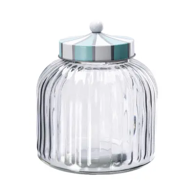 Doza, biškotiera CN16 18xh20cm / steklo, kovina