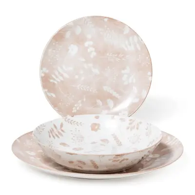 18-delni set krožnikov Flower / porcelan