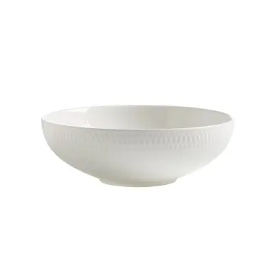 Globokk krožnik Diamonds 18,5cm / bel / porcelan