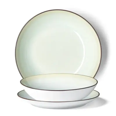 18-delni set krožnikov Rainbow / ledeno-zelen / porcelan