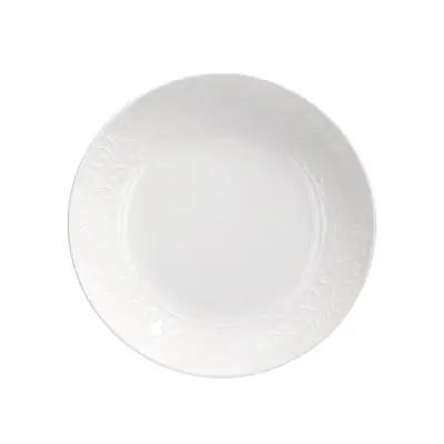 Globok krožnik Jasmin Coupe 22 cm / bel / porcelan