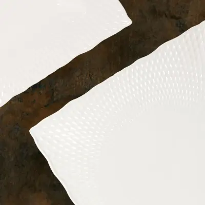 Krožnik Oniros 25,5x15,5cm / pravokoten / bel / porcelan