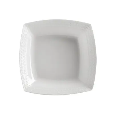 Globok krožnik Margherita 21x21cm / bel / porcelan