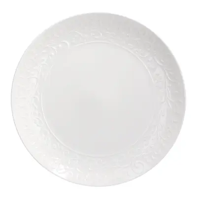 Plitev krožnik Jasmin Coupe 28 cm / bel / porcelan
