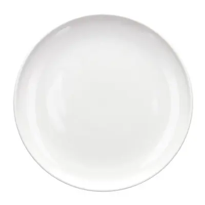Plitev krožnik Edge 27cm / bel / porcelan