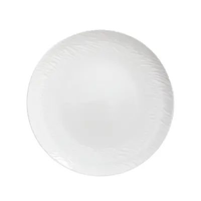 Desertni krožnik Seaside 20cm / bel / okrogel / porcelan