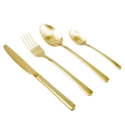 24-jedilni pribor / mat šampanjec / PVD jeklo