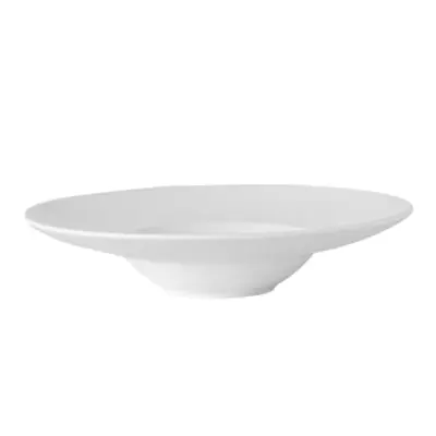 Krožnik Pasta Bowl Caviar Bianco 28cm / okrogel / bel / porcelan