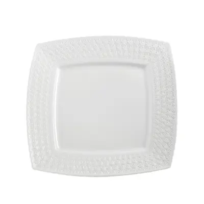 Plitev krožnik Margherita 25x25cm / bel / porcelan