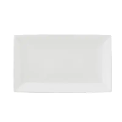 Krožnik Caviar Shine 27,5x16cm / pravokoten / umazano bel / porcelan