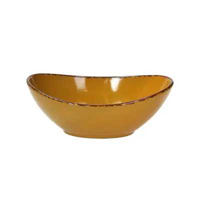 Skledica Vulcania Veggie 16x11cm / oranžna / porcelan