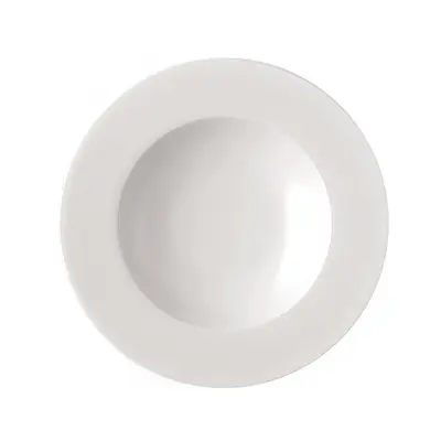 Globok krožnik Diamant 23cm / smetana / porcelan