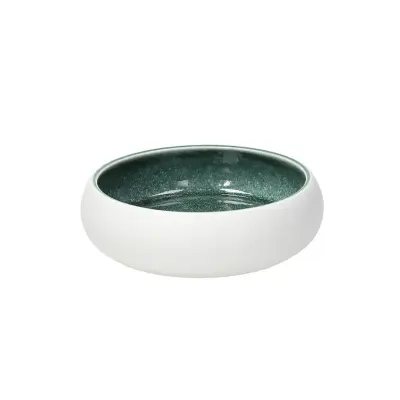 Skledica Elipse 12xh4,5cm  / belo-zelena / keramika