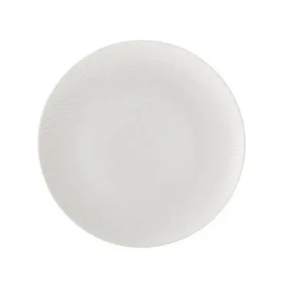 Desertni krožnik Diamonds 23cm / bel / porcelan