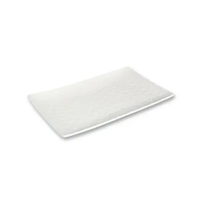 Pravokoten krožnik Hesperis 20,5x12,5cm / bel / porcelan