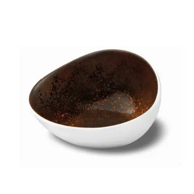 Skleda Estia Rust 13x15xH7cm / ovalna / rjava / porcelan