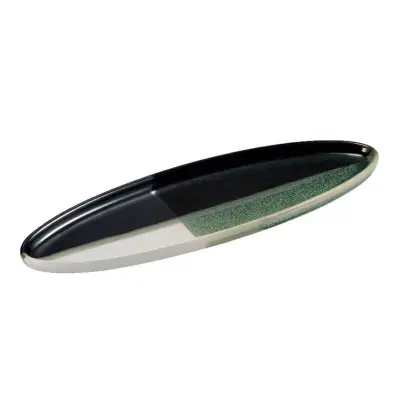 Krožnik Simposio 31x10cm / ovalen / zelen / keramika