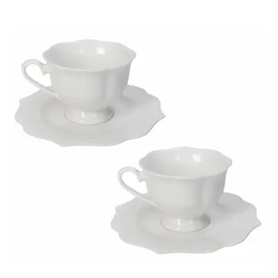 Set skodelica za čaj Queen / 2 kos / porcelan