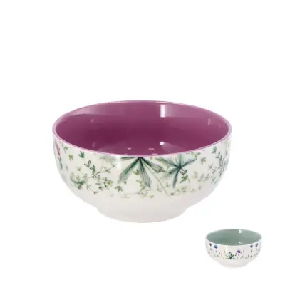 Skledica za kosmiče Floral 600ml / več barv / porcelan