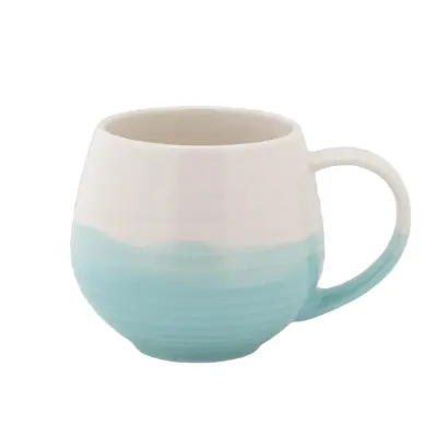 Lonček mug Tint Snug Illusion Aqua 400ml / moder / porcelan