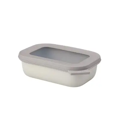 Cirqula posoda za shranjevanje 500mll / pravokotna / nordijsko bela / plastika PP, TPE