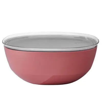 Skleda za solato s pokrovom Silueta 30x12,7cm / bordo / oglata / plastika