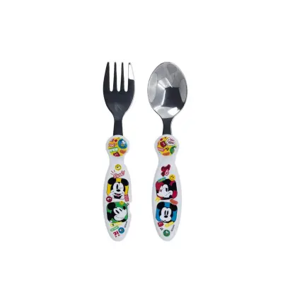 Otroški jedilni pribor Mickey 14,5cm / 2 kos / inox, PVC