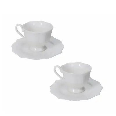 Set skodelica za črno kavo Queen / 2 kos / porcelan